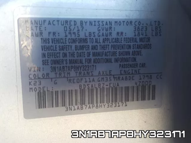 3N1AB7AP8HY323171 фото 2