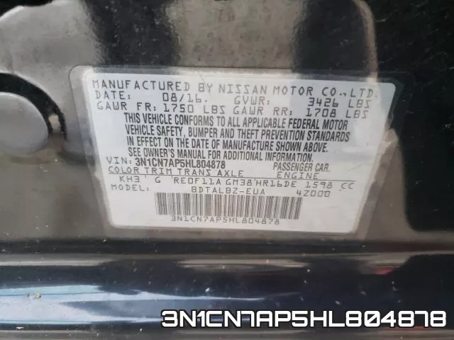 3N1CN7AP5HL804878 фото 2