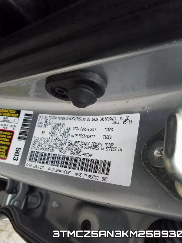 3TMCZ5AN3KM258930 фото 2