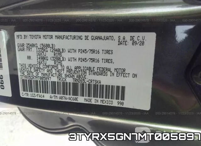 3TYRX5GN7MT005897 фото 10
