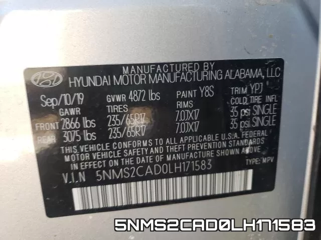 5NMS2CAD0LH171583 фото 2