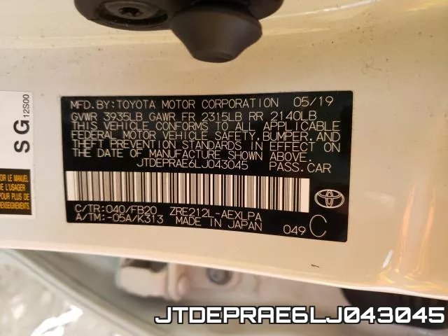 JTDEPRAE6LJ043045 фото 2