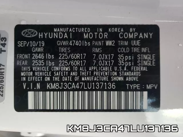 KM8J3CA47LU137136 фото 2