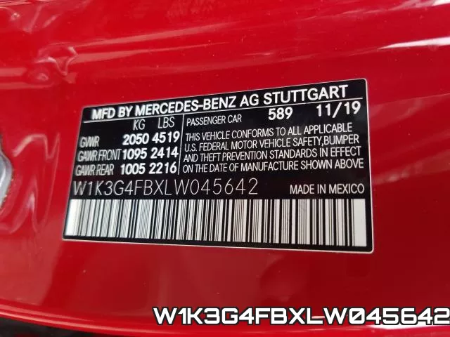 W1K3G4FBXLW045642 фото 2