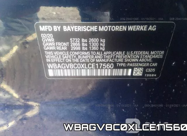 WBAGV8C0XLCE17560 фото 10