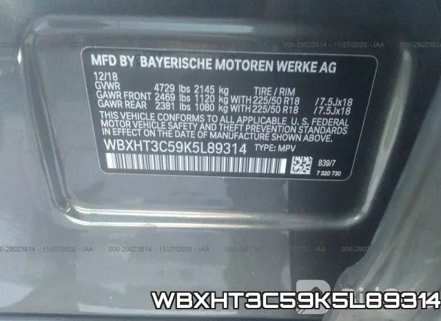 WBXHT3C59K5L89314 фото 7