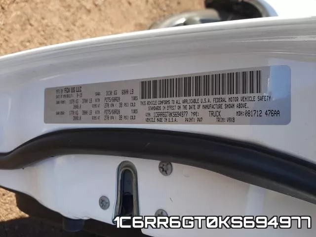 1C6RR6GT0KS694977 фото 2