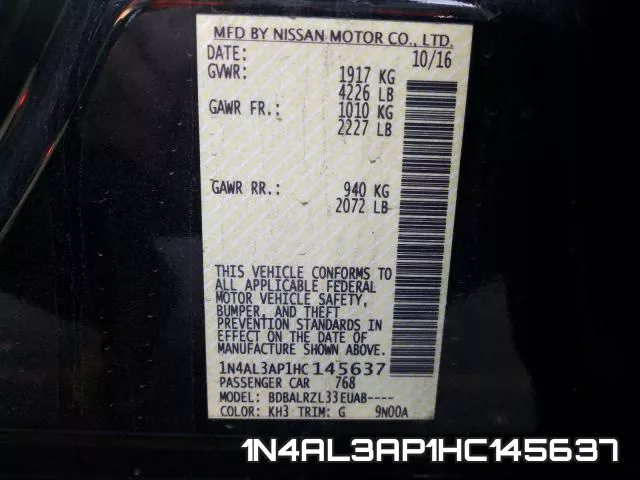 1N4AL3AP1HC145637 фото 2