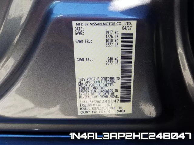 1N4AL3AP2HC248047 фото 2