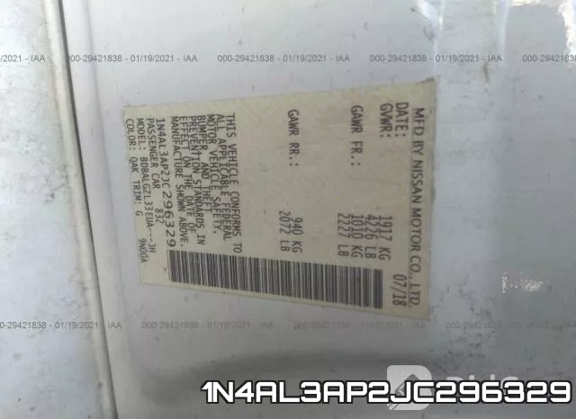 1N4AL3AP2JC296329 фото 10