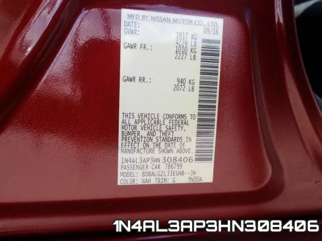 1N4AL3AP3HN308406 фото 2