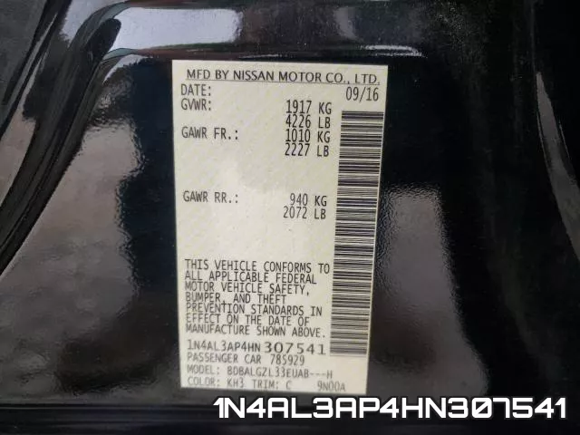 1N4AL3AP4HN307541 фото 2