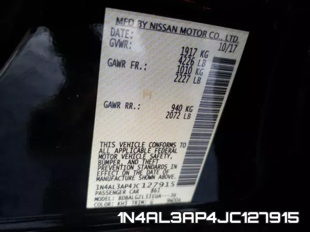 1N4AL3AP4JC127915 фото 2