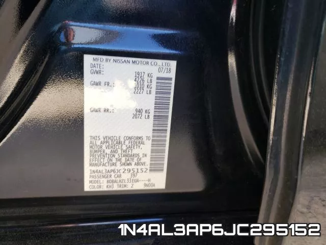 1N4AL3AP6JC295152 фото 2