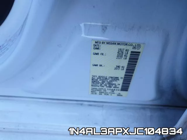 1N4AL3APXJC104834 фото 2