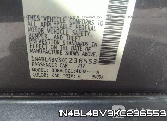1N4BL4BV3KC236553 фото 9