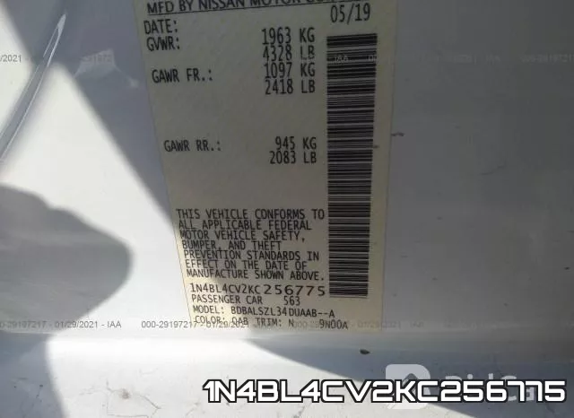 1N4BL4CV2KC256775 фото 10