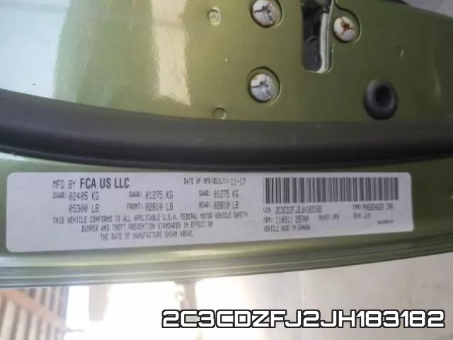 2C3CDZFJ2JH183182 фото 2