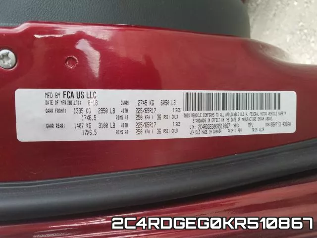 2C4RDGEG0KR510867 фото 2