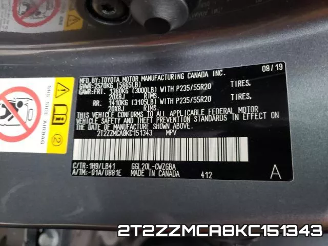 2T2ZZMCA8KC151343 фото 2