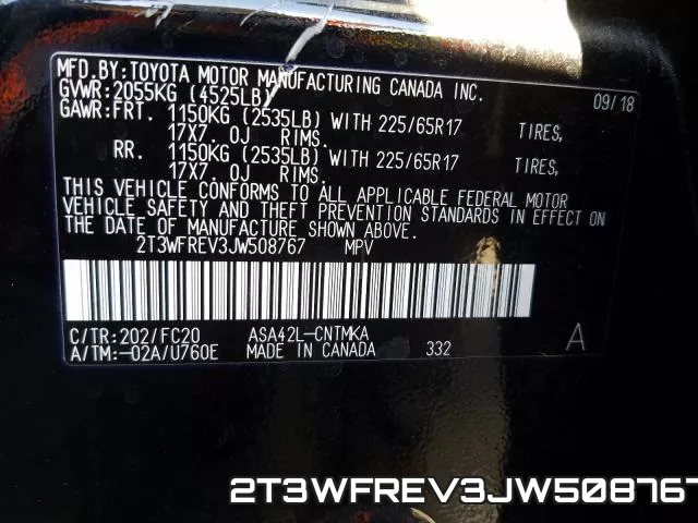 2T3WFREV3JW508767 фото 2