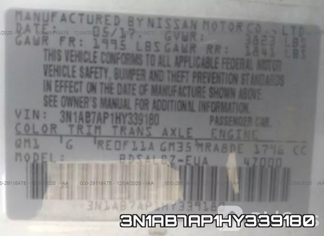 3N1AB7AP1HY339180 фото 10