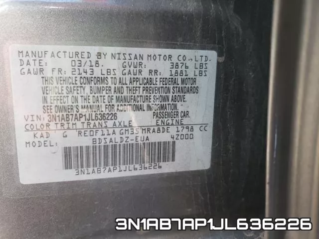 3N1AB7AP1JL636226 фото 2
