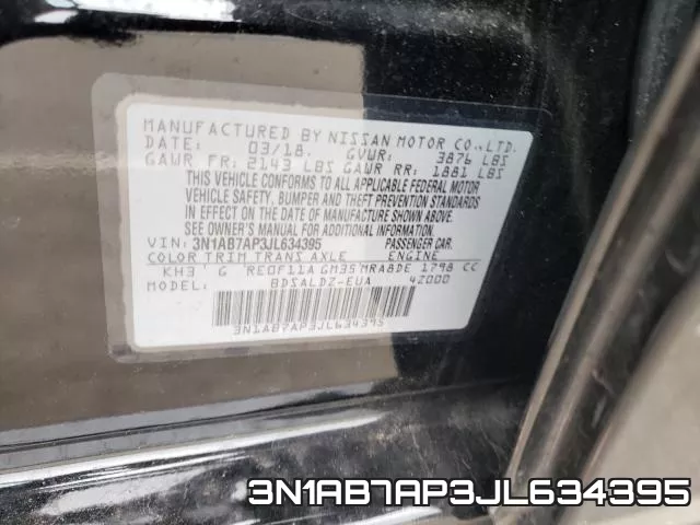 3N1AB7AP3JL634395 фото 2