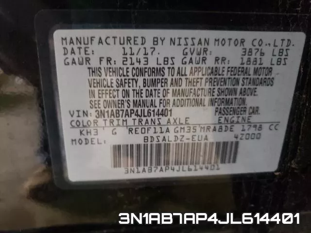 3N1AB7AP4JL614401 фото 2