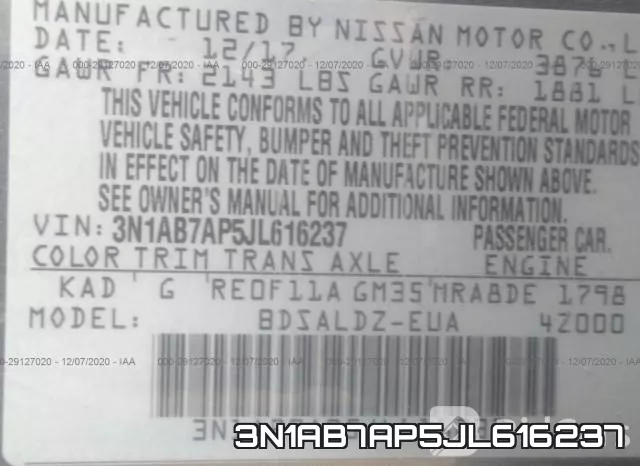 3N1AB7AP5JL616237 фото 9