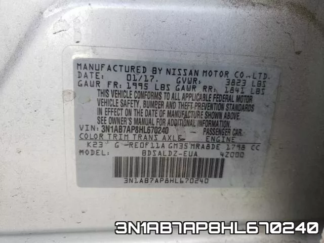 3N1AB7AP8HL670240 фото 2