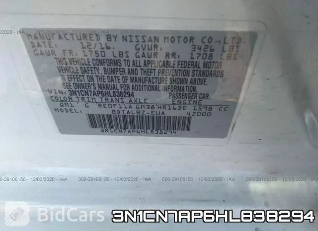 3N1CN7AP6HL838294 фото 10