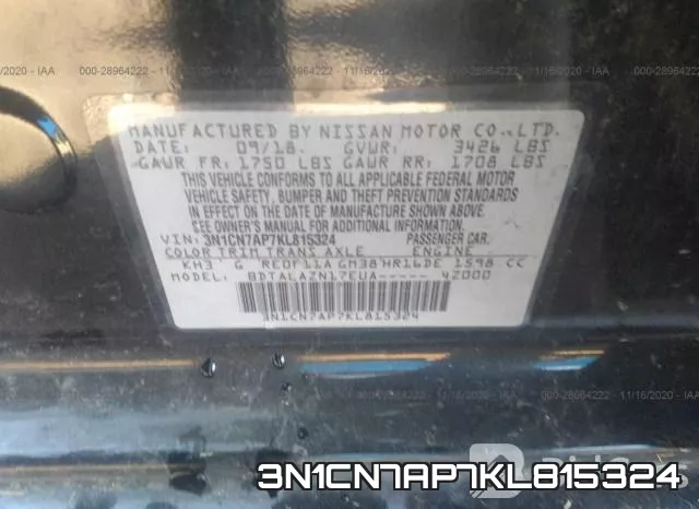 3N1CN7AP7KL815324 фото 8