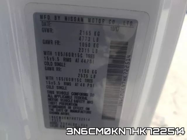 3N6CM0KN7HK722514 фото 2