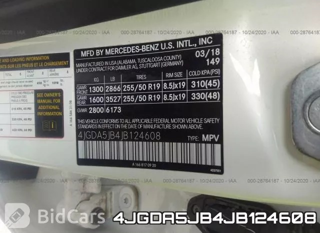 4JGDA5JB4JB124608 фото 8