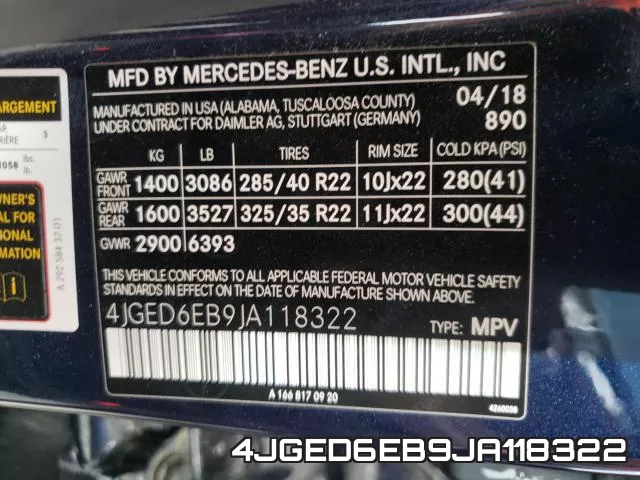 4JGED6EB9JA118322 фото 2