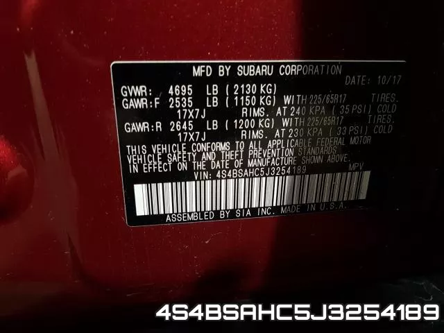 4S4BSAHC5J3254189 фото 2