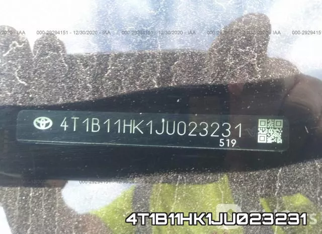 4T1B11HK1JU023231 фото 9