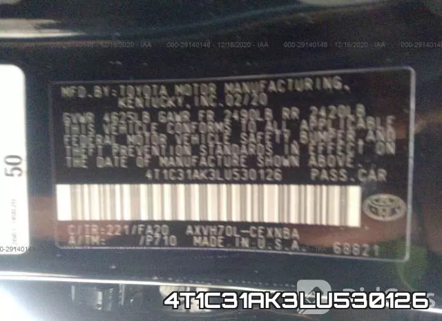 4T1C31AK3LU530126 фото 9