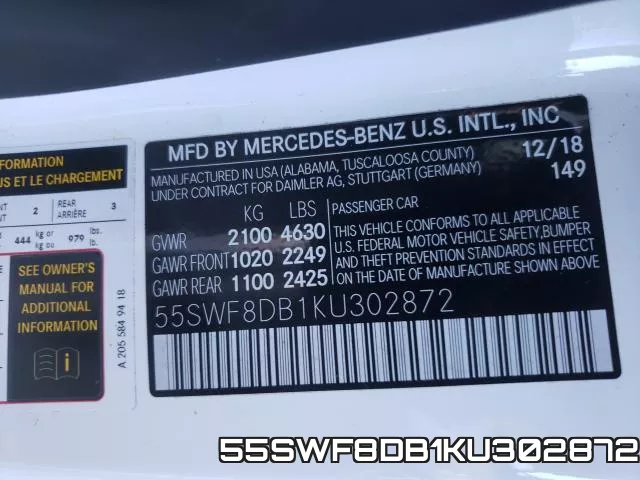 55SWF8DB1KU302872 фото 2