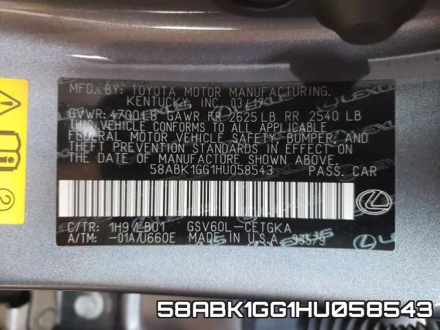 58ABK1GG1HU058543 фото 2
