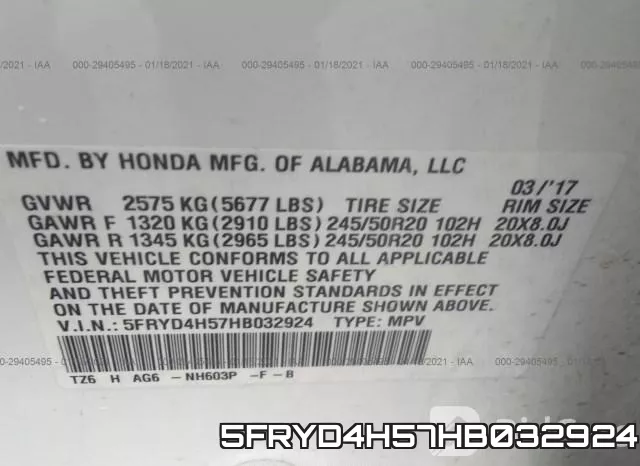 5FRYD4H57HB032924 фото 10