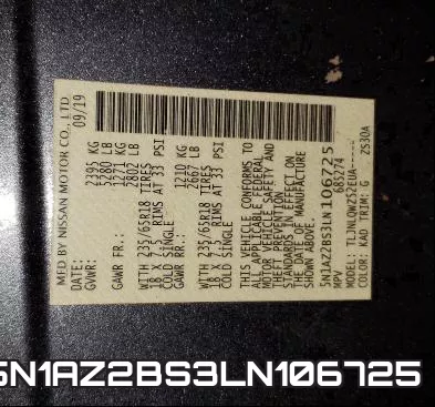 5N1AZ2BS3LN106725 фото 2