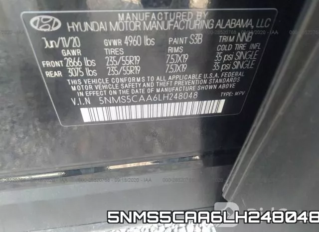 5NMS5CAA6LH248048 фото 8