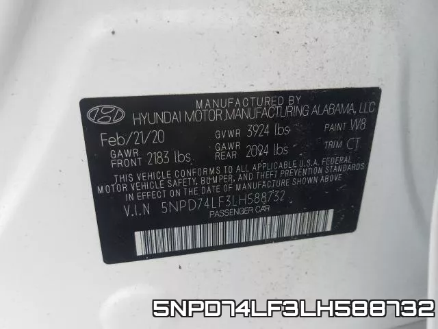 5NPD74LF3LH588732 фото 2
