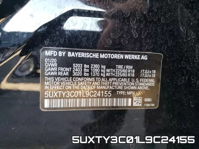 5UXTY3C01L9C24155 фото 2