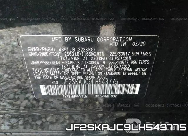 JF2SKAJC9LH543775 фото 10