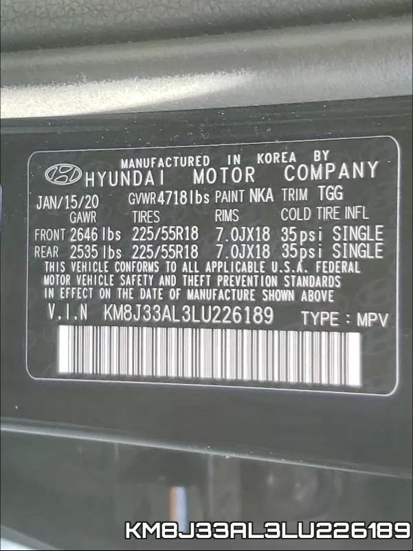 KM8J33AL3LU226189 фото 2