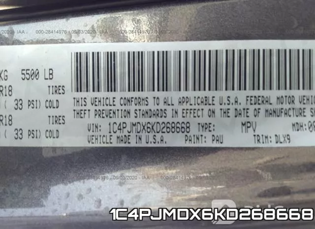 1C4PJMDX6KD268668 фото 10