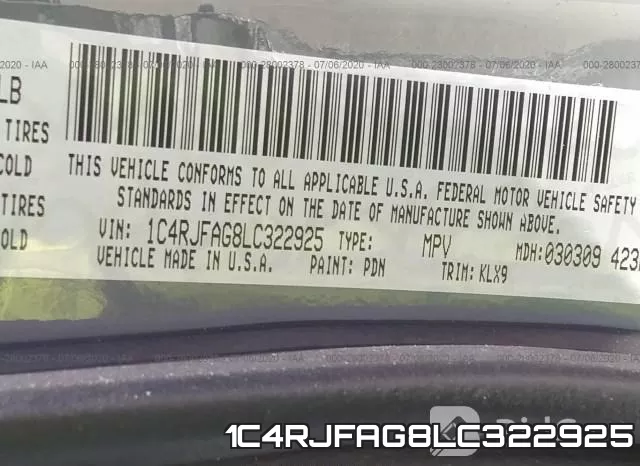 1C4RJFAG8LC322925 фото 10
